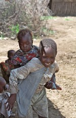 Masai children, Keny