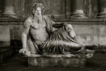 Roman statue, courty